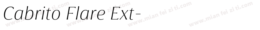 Cabrito Flare Ext字体转换